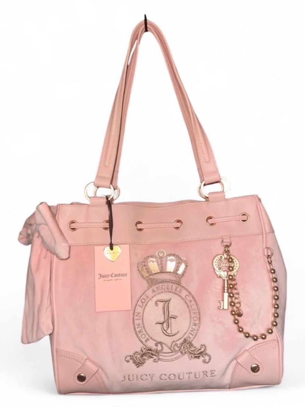 Juicy Couture “Classic Juicy Lover” Daydreamer Tote, pink/gold